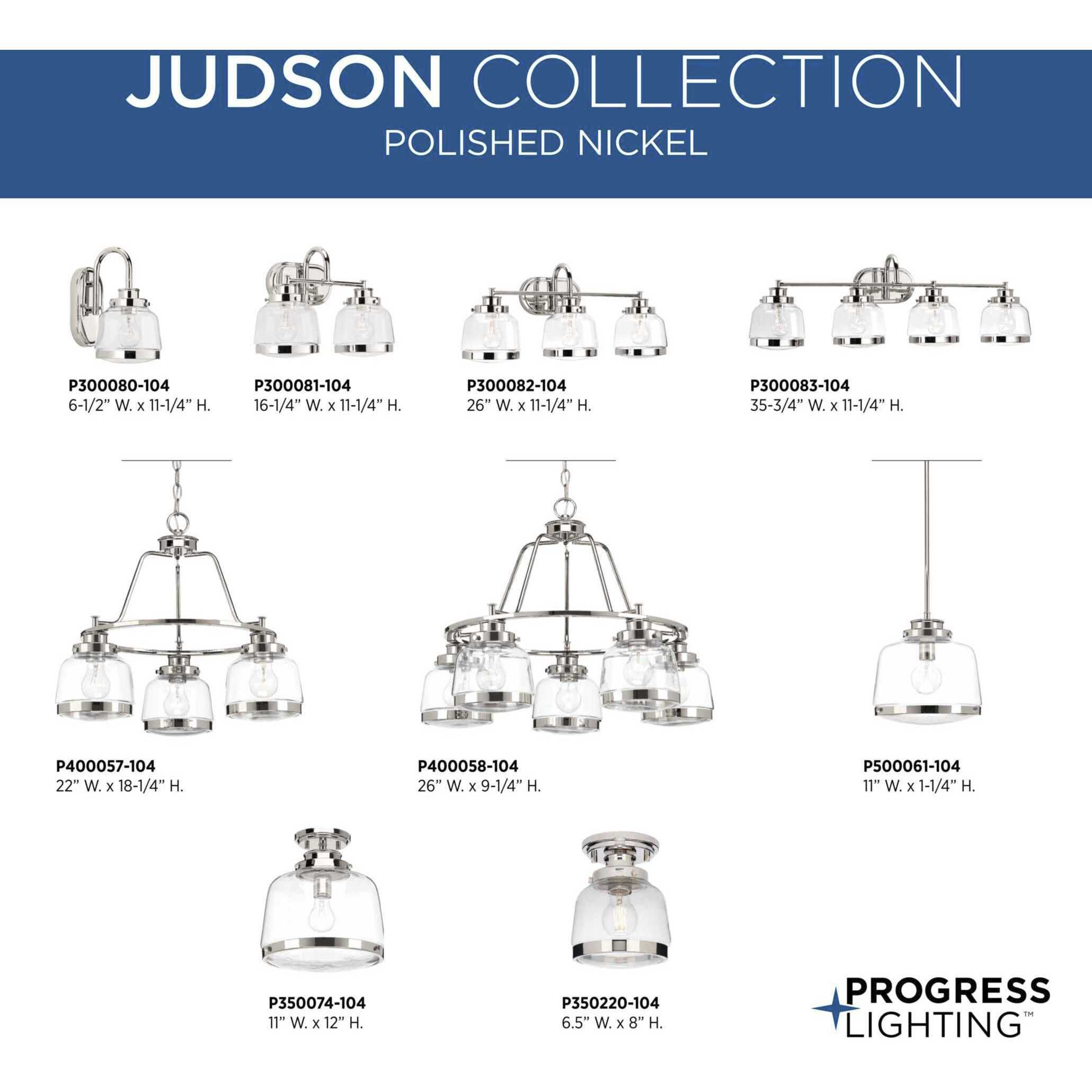 Judson 4 Light 36 inch Polished Nickel Bath Vanity Wall Light