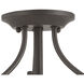 Elipse 3 Light 19 inch Painted Bronze Semi Flush Mount Ceiling Light