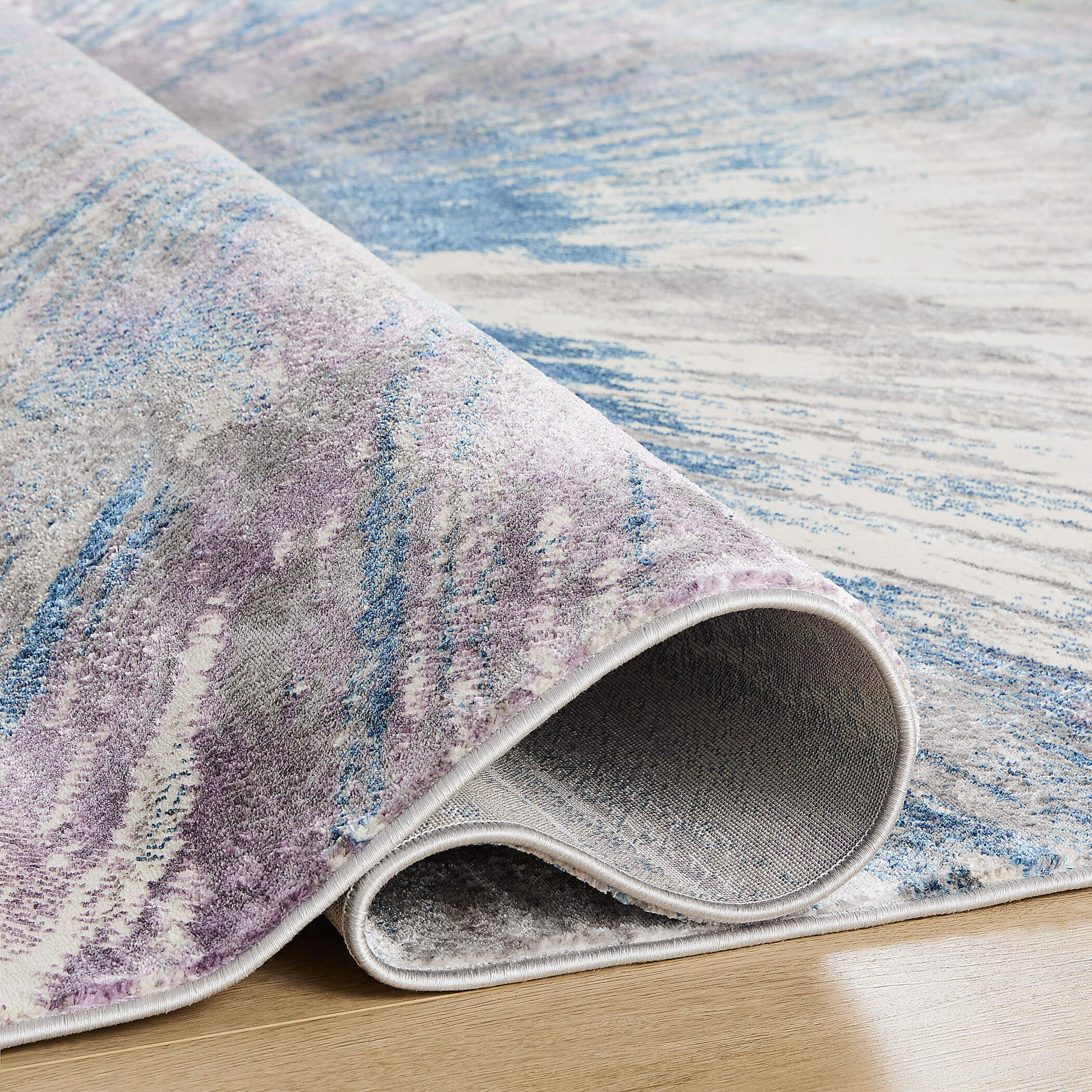 Darica 90 X 63 inch Blue Rug in 5 x 7