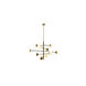 Canada 10 Light 39 inch Brass and Black Chandelier Ceiling Light