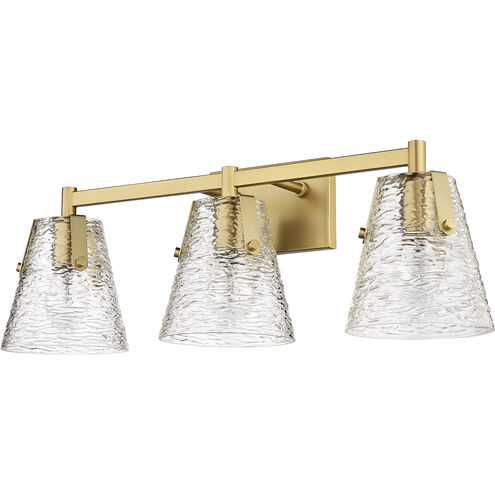 Analia 3 Light 26.25 inch Modern Gold Vanity Wall Light
