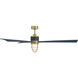Nauticus 65 inch Legacy Brass with Navy Blue Blades Smart Indoor/Outdoor Ceiling Fan