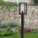 Smyth 1 Light 7.5 inch Natural Black Outdoor Post in Seeded Glass