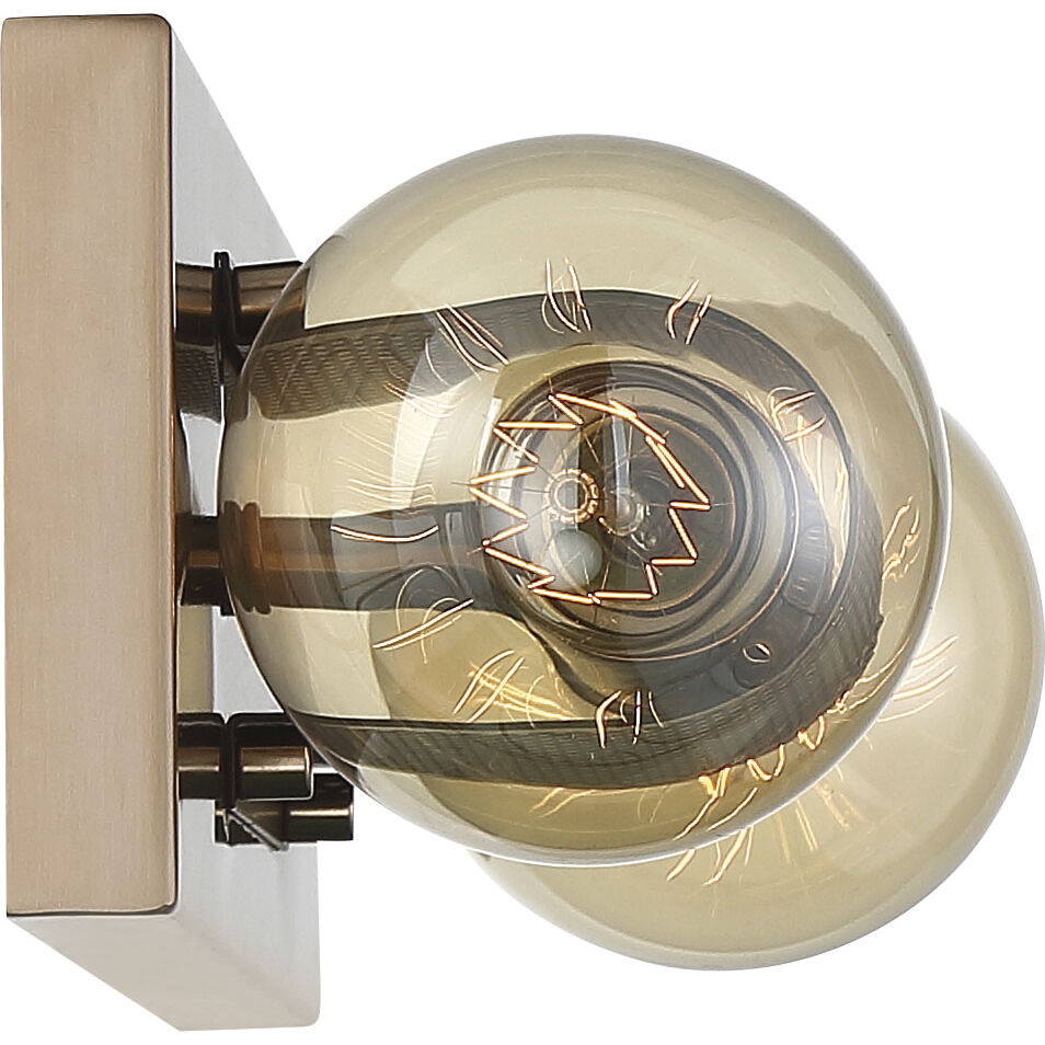 Passage 2 Light 15 inch Copper Brushed Brass and Black Vanity Light Wall Light