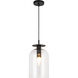 Alora Mood Sylvia 1 Light 8 inch Matte Black Pendant Ceiling Light