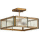 Countervail 4 Light 17.75 inch Clear/Antique Brass Semi-Flush Mount Ceiling Light