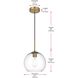 Baxter 1 Light 10 inch Satin Gold Pendant Ceiling Light