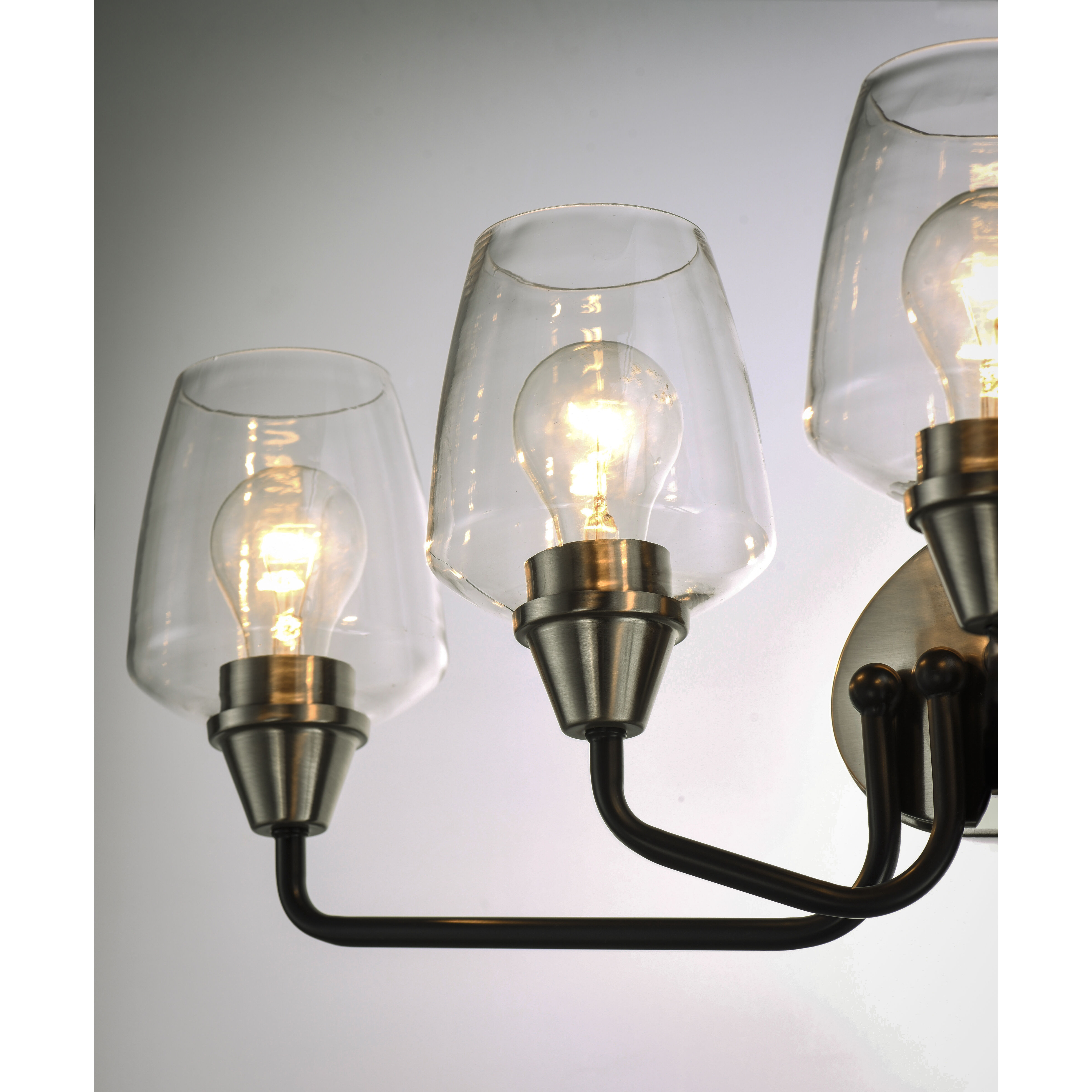 Goblet 4 Light 26 inch Black/Satin Nickel Bath Vanity Wall Light in Black and Satin Nickel