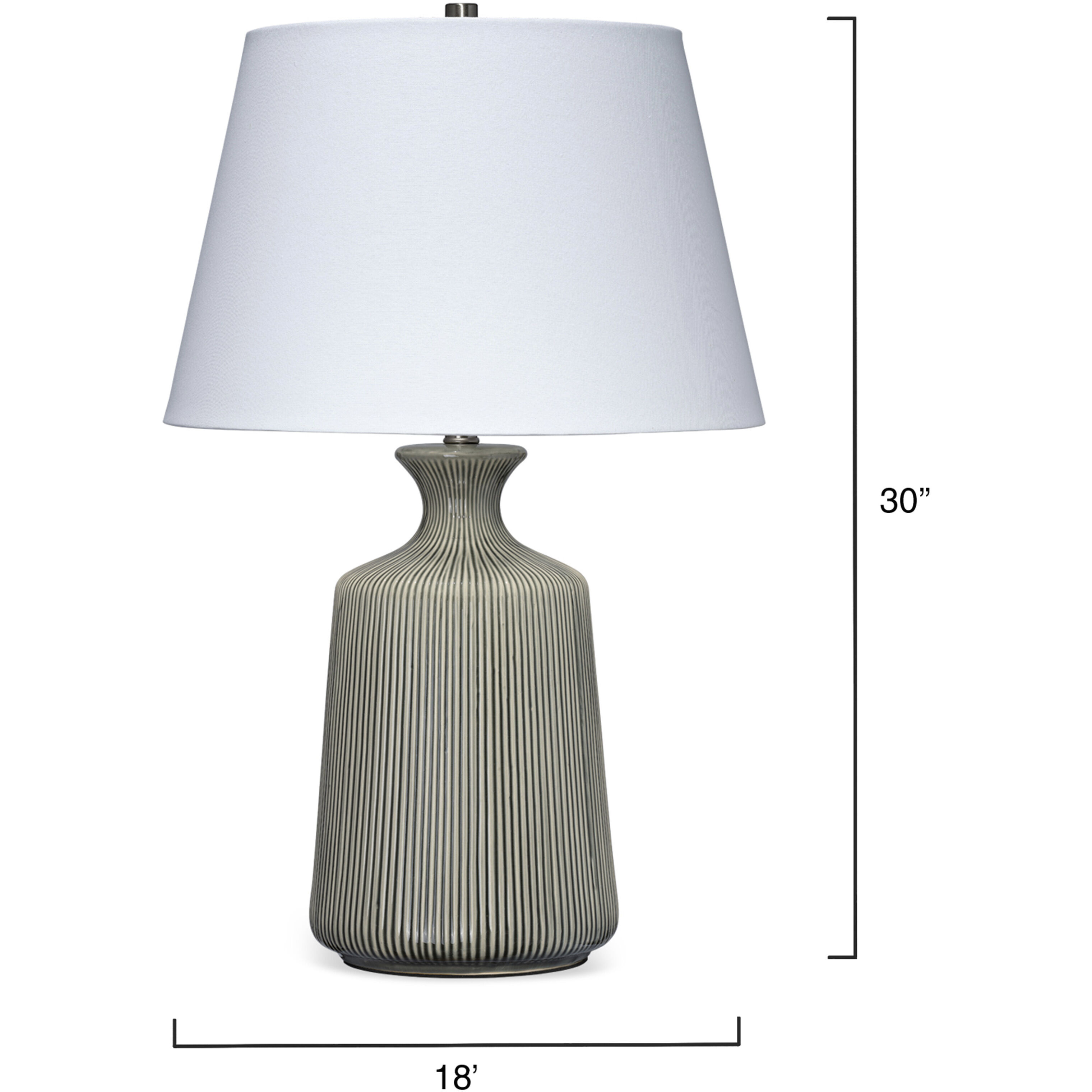 Brenton 30 inch 150.00 watt Grey Table Lamp Portable Light
