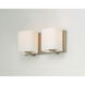 Wrap 2 Light 13 inch Satin Nickel Bath Vanity Wall Light
