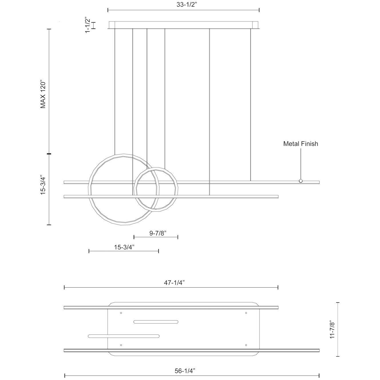 Chute Calypso 11.88 inch Pendant