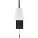 Owen 12.75 inch 60.00 watt Matte Black Adjustable Wall Sconce Wall Light, Essentials
