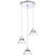 Geo LED 14.1 inch Chrome LED Pan Ceiling Light
