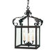 Scroll 3 Light 12 inch Matte Black Foyer Lantern Ceiling Light