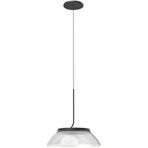 Magellan LED 12 inch Black with Clear Acrylic Light Guide Pendant Ceiling Light