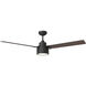 Jovie 58 LED 58 inch Midnight Black with Midnight Black/American Walnut reversible blades Indoor/Outdoor Ceiling Fan