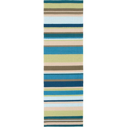 Rain 168 X 120 inch Lime/Teal/Dark Brown/Taupe/Pale Blue/Navy Outdoor Rug