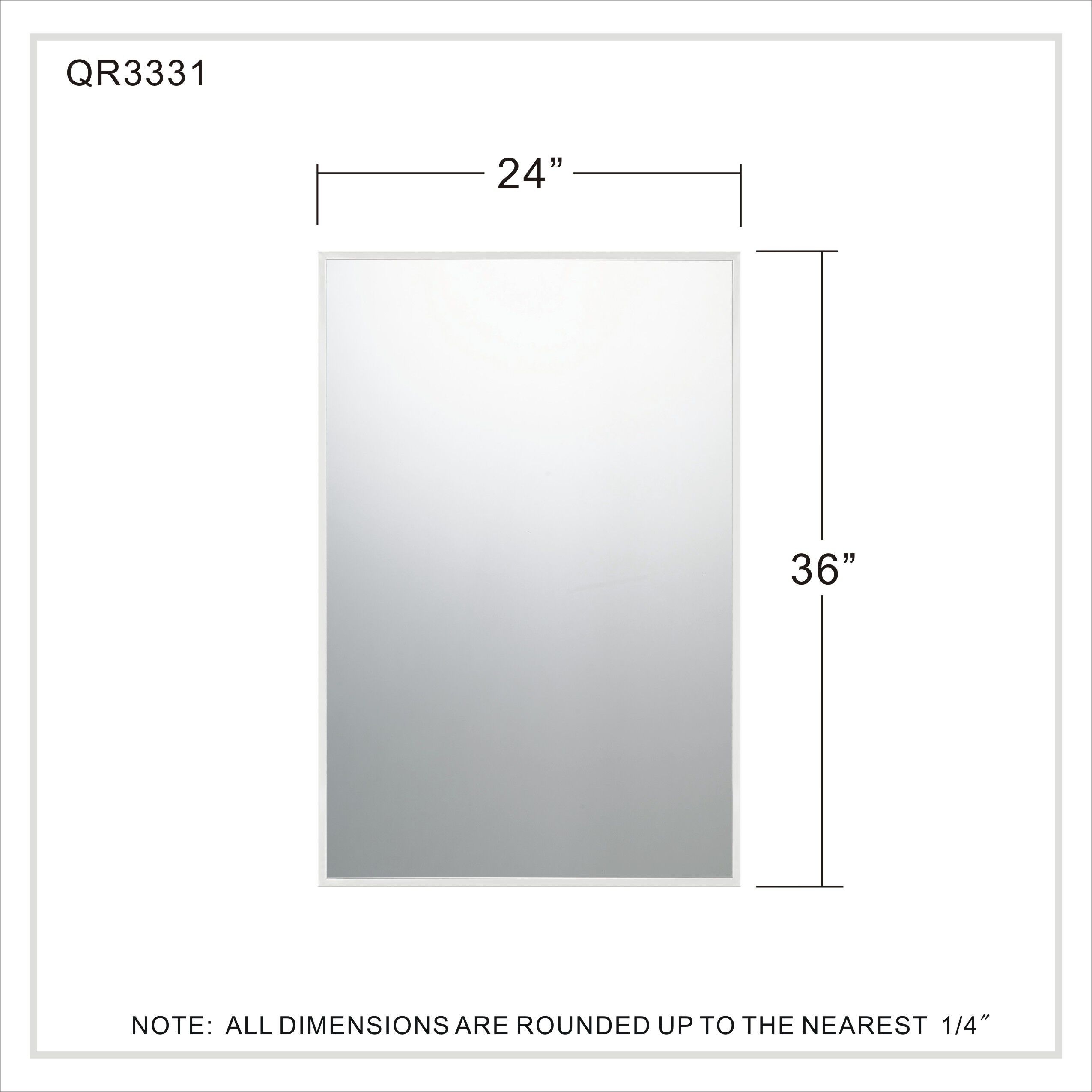 Lockport 36 X 24 inch Polished Chrome Mirror