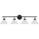 Drew & Jonathan Belcarra 4 Light 36.75 inch Midnight Black Wall Bath Fixture Wall Light
