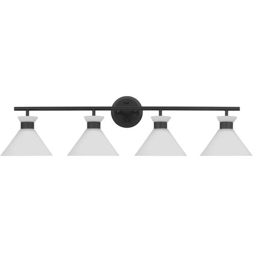 Drew & Jonathan Belcarra 4 Light 36.75 inch Midnight Black Wall Bath Fixture Wall Light