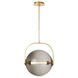 Sean Lavin Fues Line-Voltage Pendant Ceiling Light in Transparent Smoke Glass