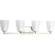 Leap 4 Light 32 inch Brushed Nickel Bath Vanity Wall Light