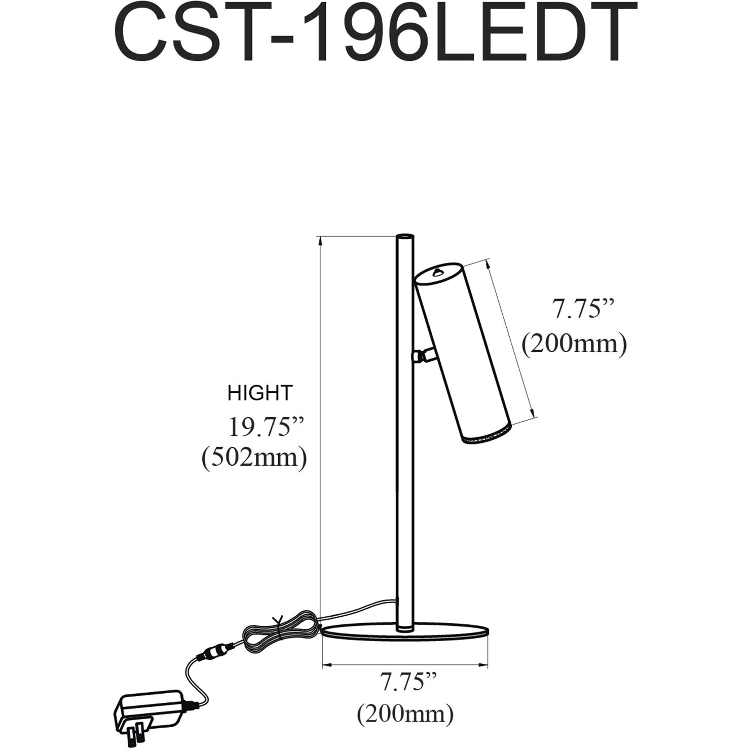Constance 19.75 inch 6.00 watt Satin Chrome Task Table Lamp Portable Light