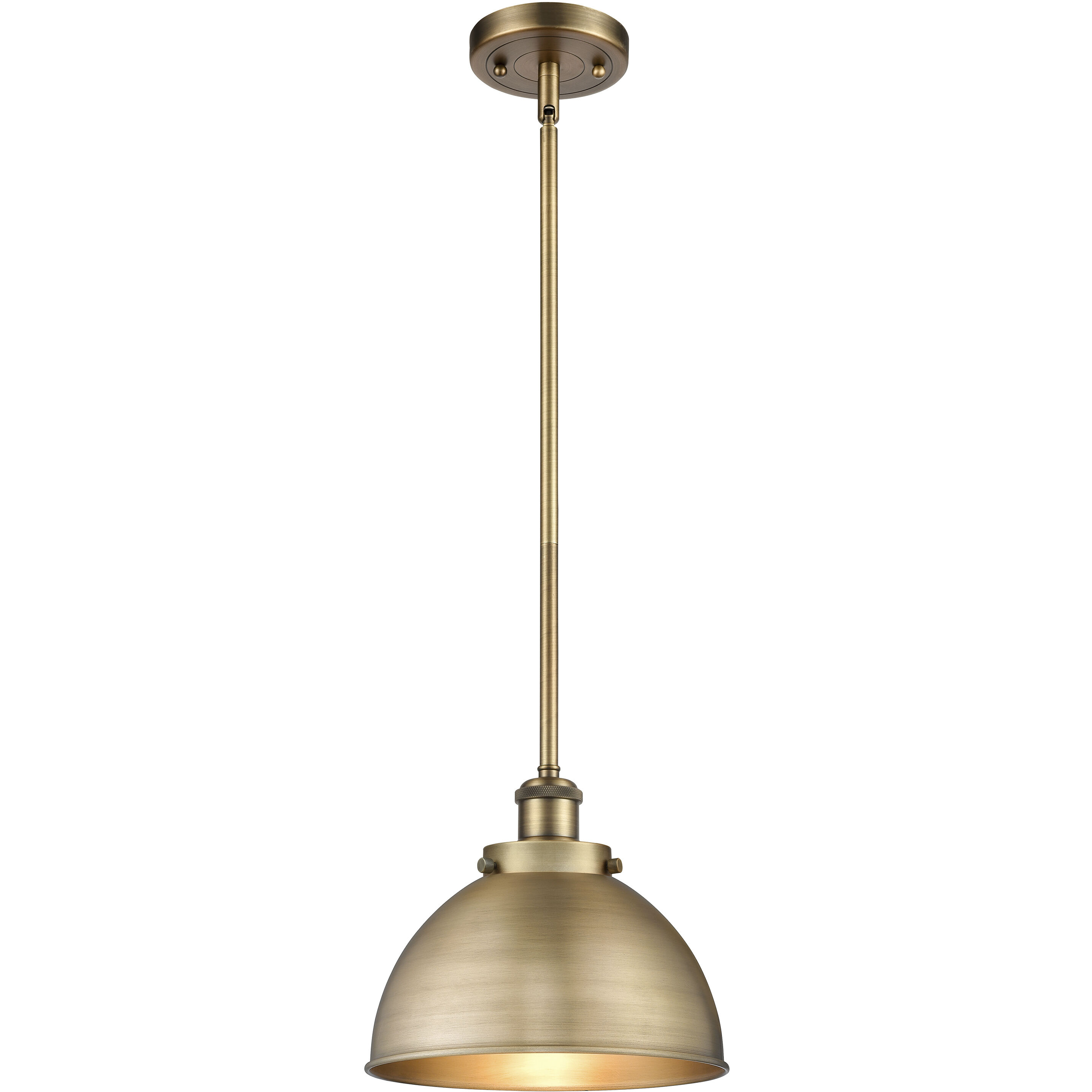 Ballston Urban 1 Light 10 inch Brushed Brass Pendant Ceiling Light