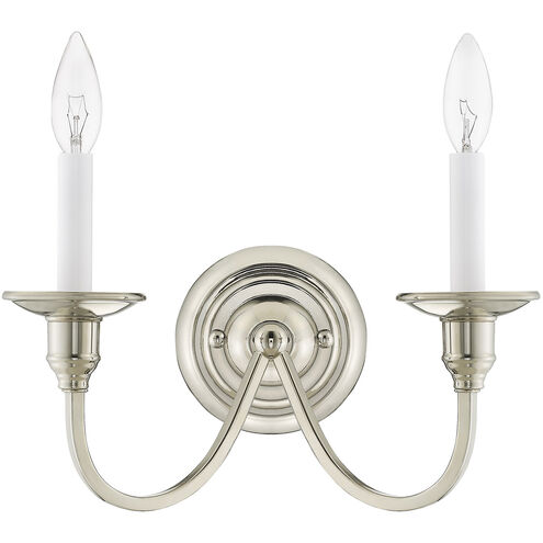 Cranford 2 Light 13 inch Polished Nickel Wall Sconce Wall Light