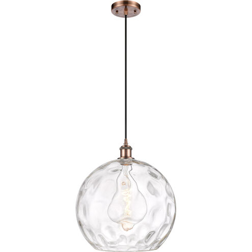 Ballston Athens Water Glass 1 Light 14 inch Antique Copper Pendant Ceiling Light