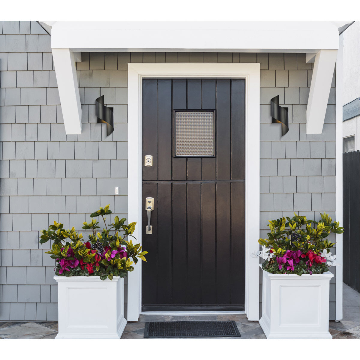 Raine 13 inch Black Outdoor Wall Light