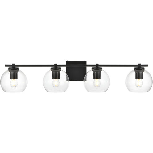 Juelz 4 Light 34 inch Black Bath Sconce Wall Light