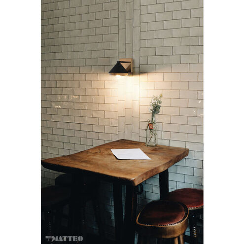 Velax Wall Sconce Wall Light in Matte Black and Aged Gold Brass
