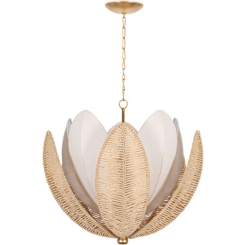 Costa Brava 10 Light 36 inch Vintage Gold Leaf Chandelier Ceiling Light