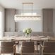 C&M by Chapman & Myers Beckett 7 Light 48 inch Burnished Brass Linear Chandelier Ceiling Light