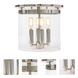 Roxbury 4 Light 11.5 inch Polished Nickel Flushmount Ceiling Light