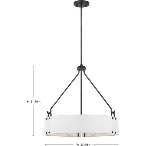 Halter 4 Light 22.63 inch Matte Black Pendant Ceiling Light