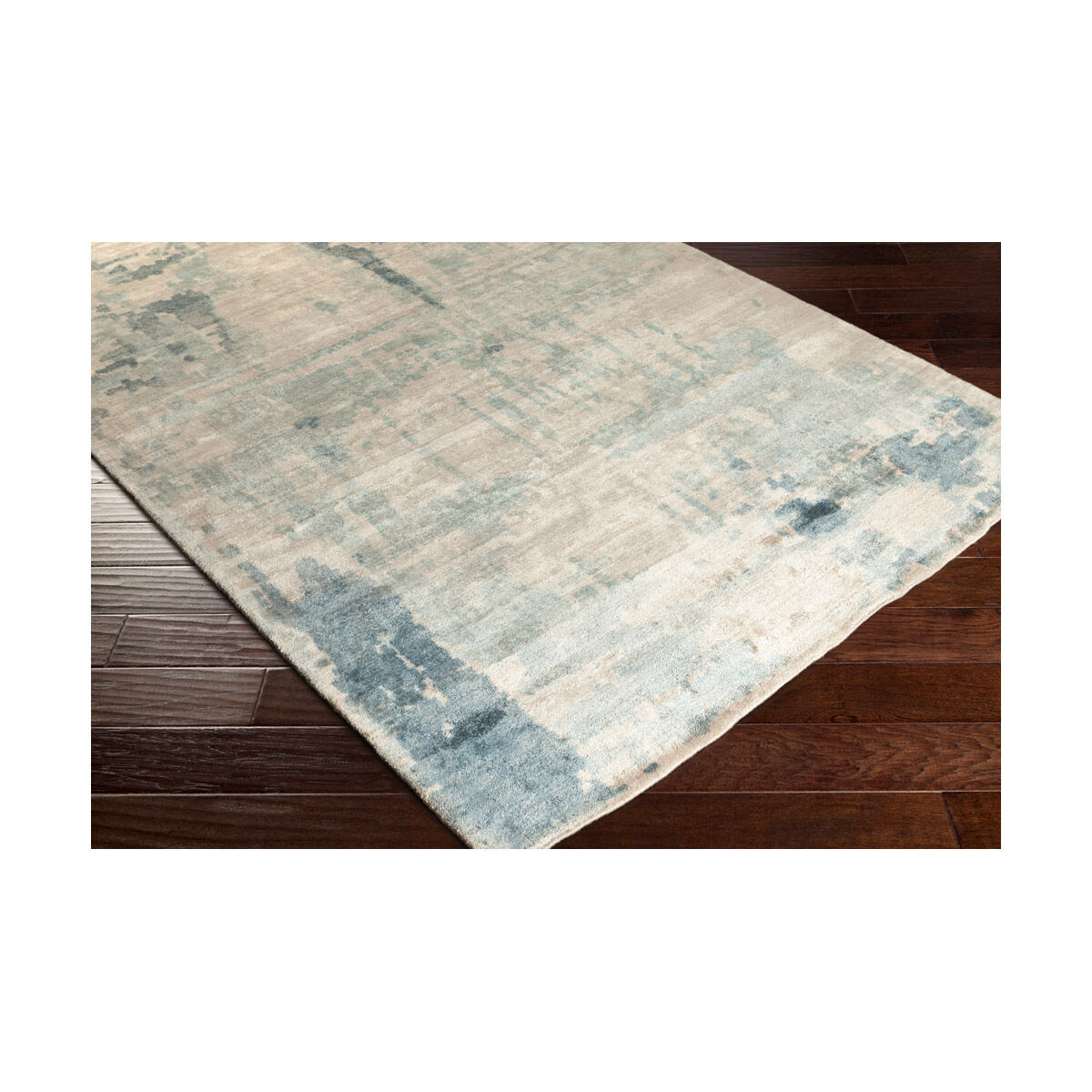 Silence 120 X 96 inch Light Gray/Charcoal/Medium Gray/Sage Rugs, Bamboo