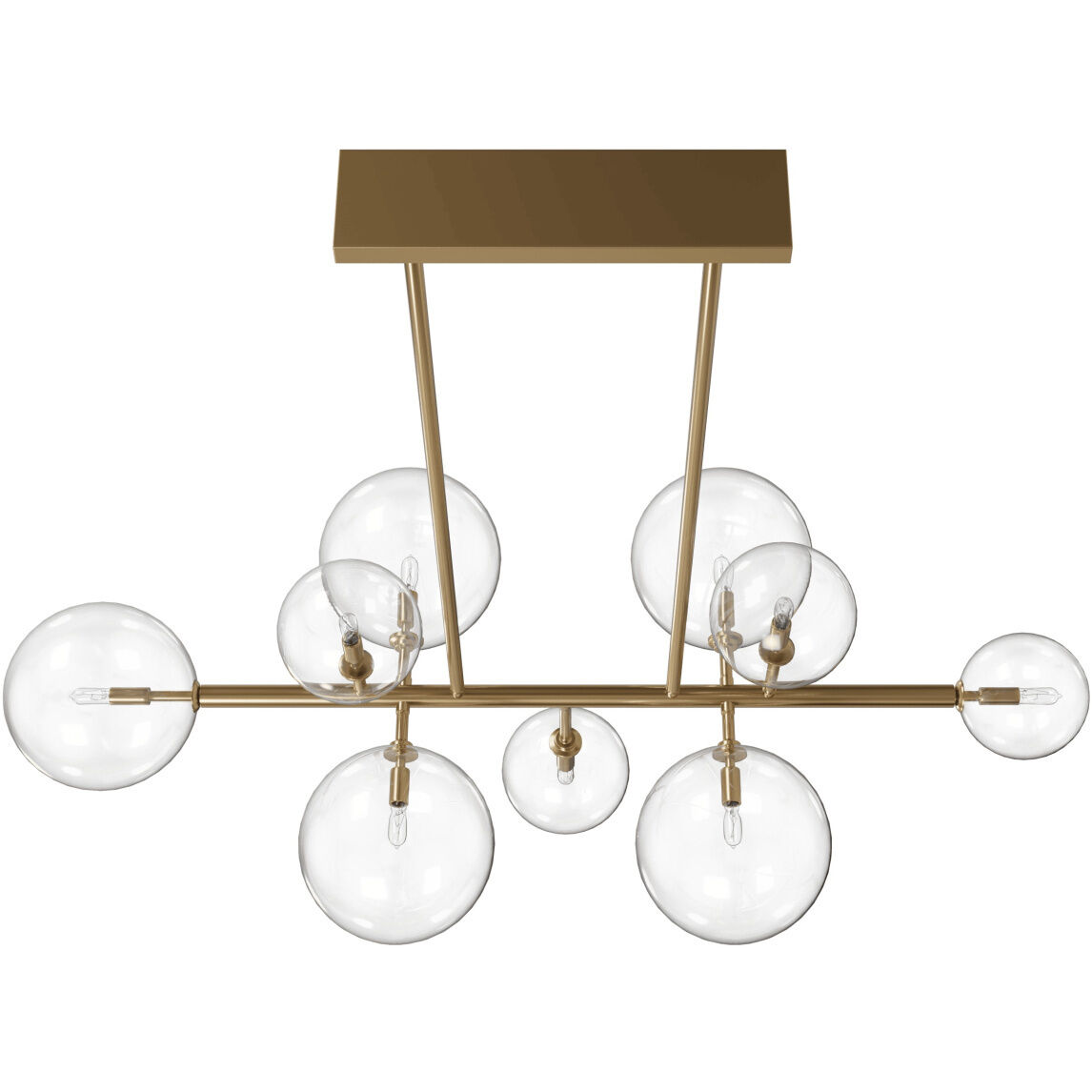 Delilah LED 24 inch Aged Brass Chandelier Ceiling Light