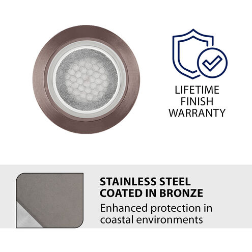 Tyler 12 4 watt Stainless Steel Coated in Bronze Path Lighting in 3000K, Bronzed Stainless Steel, WAC Landscape