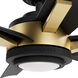 Melia 65 inch Alturas Gold with Matte Black Blades Outdoor Ceiling Fan
