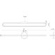 Marlon LED 35 inch Black Bath Vanity Light Wall Light
