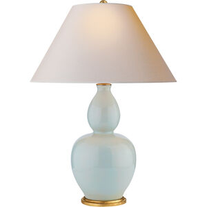 Chapman & Myers Yue 31.25 inch 100.00 watt Ice Blue Porcelain Table Lamp Portable Light in Natural Paper