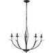 Charlize 5 Light 29.5 inch Matte Black Chandelier Ceiling Light