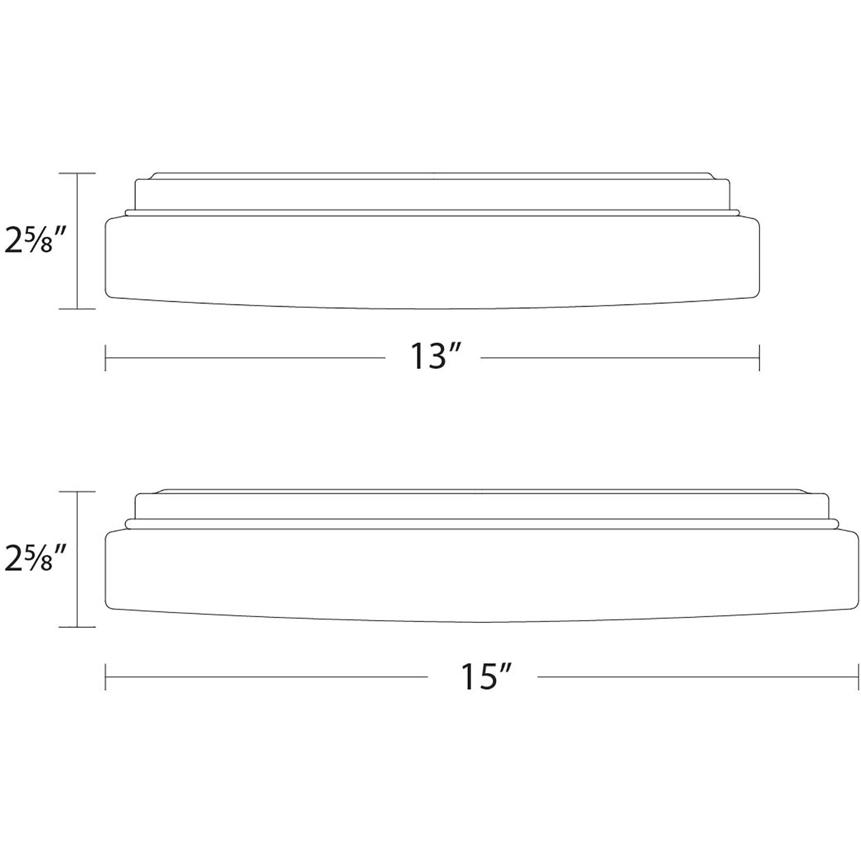 Blo LED 15 inch White Flush Mount Ceiling Light, WAC Limited