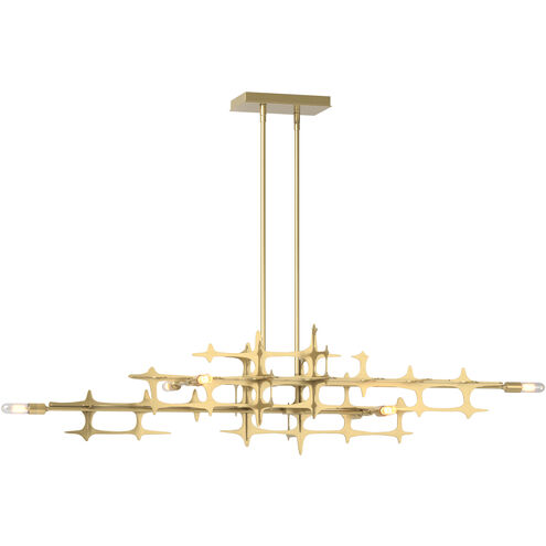 Grid 6 Light 53.6 inch Ink Pendant Ceiling Light