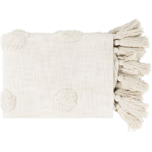 Dove 60 X 50 inch Ivory Throw, Rectangle
