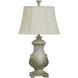 Signature 3 inch 100 watt Chrysta Cream Table Lamp Portable Light