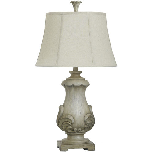 Signature 3 inch 100 watt Chrysta Cream Table Lamp Portable Light