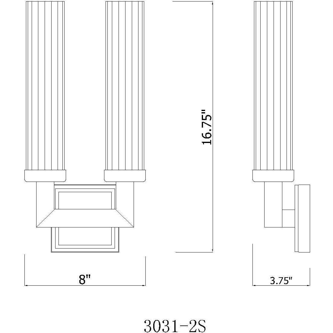 Z-Lite 3031-2S-BRZ Beau Wall Sconce Wall Light